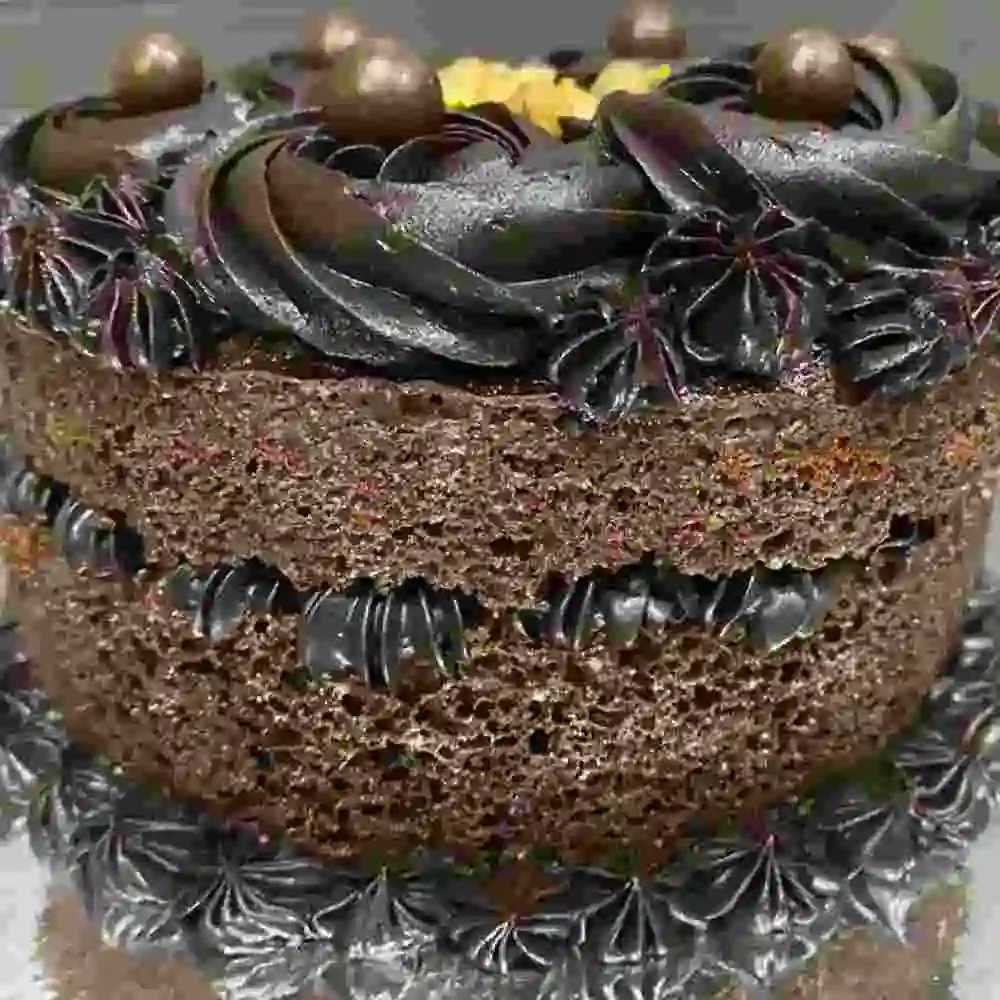 Naked-Chocolate Ganache Cake